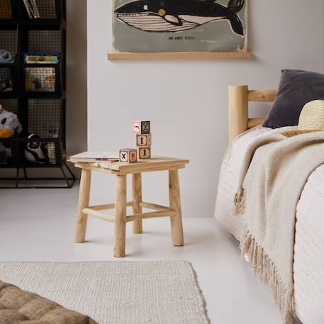 Chevet enfant en bois de teck kilim Naturel 2 - vertbaudet enfant 
