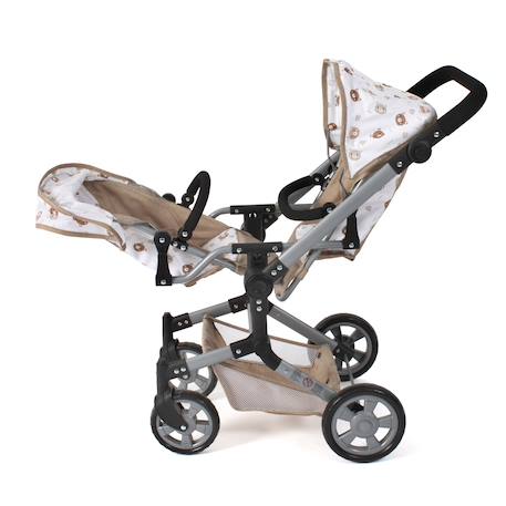 Poussette de poupée linus duo beige avec oursons Beige 4 - vertbaudet enfant 