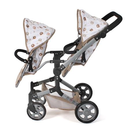 Poussette de poupée linus duo beige avec oursons Beige 2 - vertbaudet enfant 
