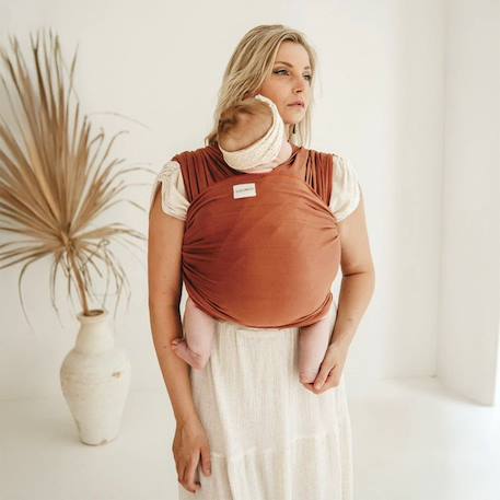 Écharpe de portage en coton biologique tricot slen Beige+Bleu+Chocolat+Gris clair+Rose clair+Taupe+Terracotta 32 - vertbaudet enfant 