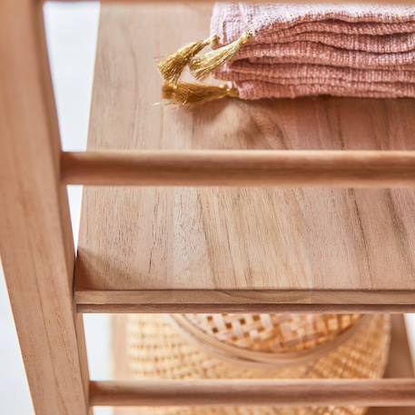Bibliothèque enfant en bois de teck 80x180 sera Naturel 4 - vertbaudet enfant 