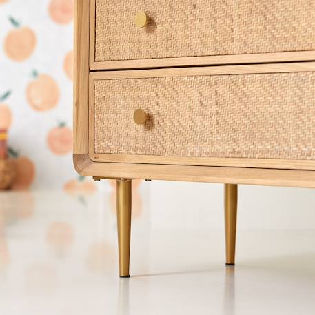 Commode enfant en bois de chêne 3 tiroirs côme Naturel 4 - vertbaudet enfant 