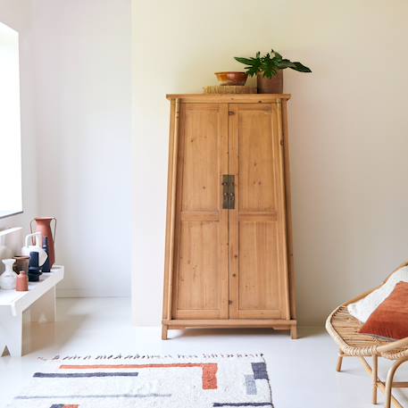 Armoire enfant yuki en bois de pin massif recyclé Naturel 2 - vertbaudet enfant 