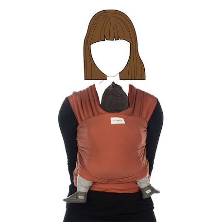 Écharpe de portage en coton biologique tricot slen Beige+Bleu+Chocolat+Gris clair+Rose clair+Taupe+Terracotta 33 - vertbaudet enfant 