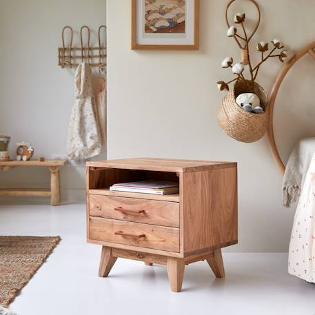 Chevet enfant en bois d'acacia oslo Naturel 1 - vertbaudet enfant 