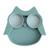 Assiette à compartiments ventousée en silicone hibou Vert 1 - vertbaudet enfant 