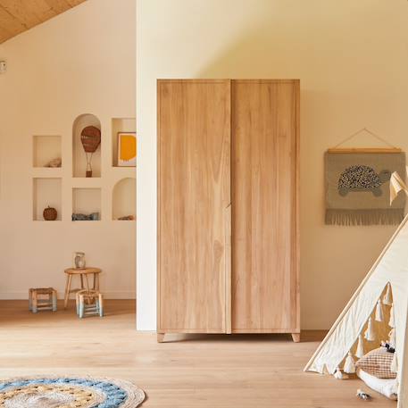 Armoire enfant en bois de teck 190 greta Naturel 3 - vertbaudet enfant 