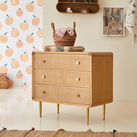 Commode enfant en bois de chêne 3 tiroirs côme Naturel 1 - vertbaudet enfant 