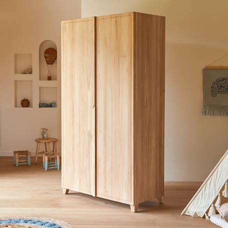 Armoire enfant en bois de teck 190 greta Naturel 1 - vertbaudet enfant 
