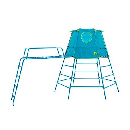 Aire de jeux évolutive pont de singe explorer tour métal h201cm Bleu 1 - vertbaudet enfant 