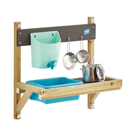 Cuisine d'extérieur pour enfant early fun bois fsc® Marron - bleu - noir 1 - vertbaudet enfant 