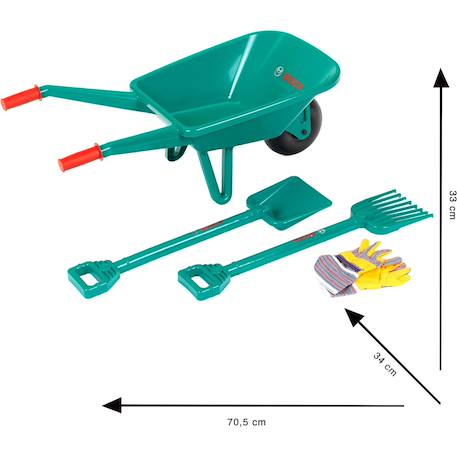 Set jardin bosch avec brouette 4 pièces Vert 3 - vertbaudet enfant 