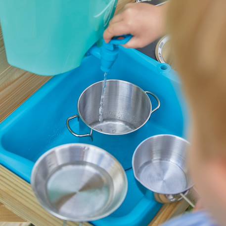 Cuisine d'extérieur pour enfant early fun bois fsc® Marron - bleu - noir 3 - vertbaudet enfant 