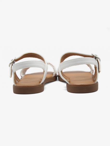 Sandale à brides Blanc+Camel 3 - vertbaudet enfant 