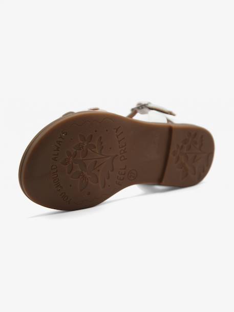 Sandale à brides Blanc+Camel 5 - vertbaudet enfant 