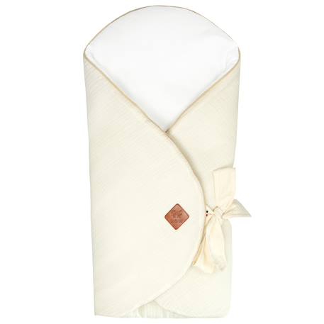 Couverture d'emmaillotage évolutive en gaze de coton jeanne Beige+Blanc+Blanc à pois or+Bleu+Camel+Camel à pois or+Écru+Terracotta+Vert de gris 37 - vertbaudet enfant 