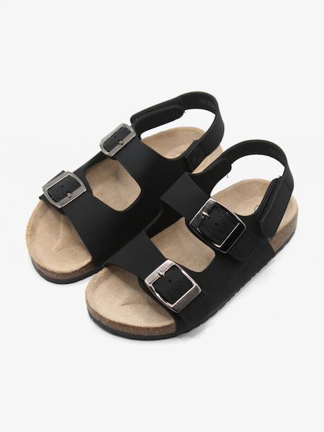 Sandale à scratch Bleu foncé+Noir+Taupe 6 - vertbaudet enfant 
