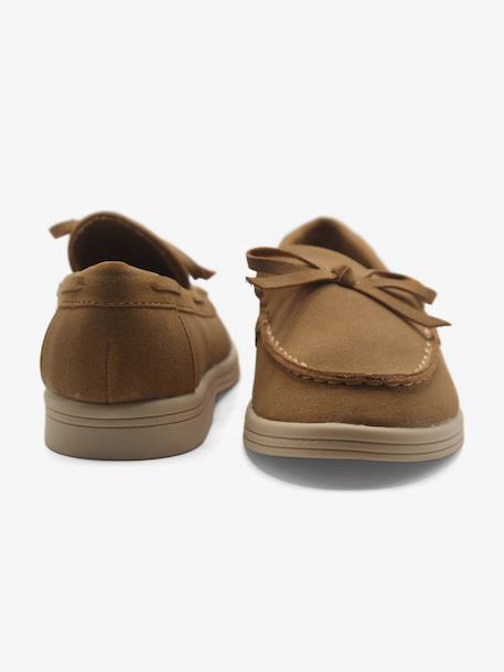 Mocassin à noeuds Camel+Noir 3 - vertbaudet enfant 