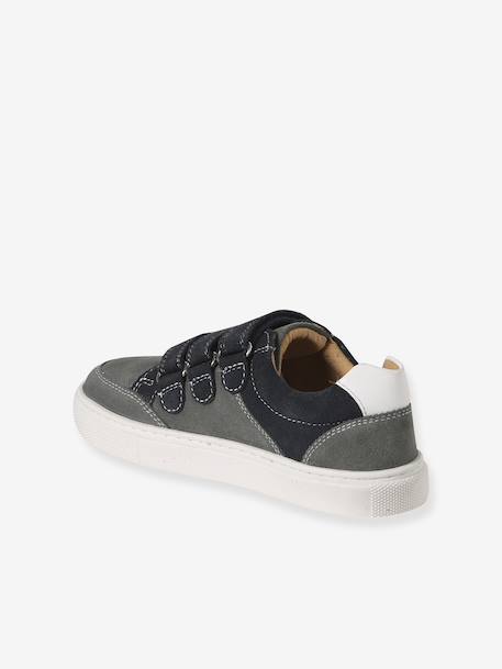 Baskets enfant garçon cuir à scratchs lot gris 4 - vertbaudet enfant 
