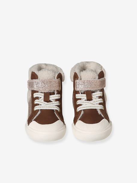 Baskets bébé fille synthétique fourrées lot marron 4 - vertbaudet enfant 