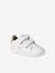 Baskets bébé fille cuir à scratchs blanc+or 2 - vertbaudet enfant 