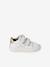 Baskets bébé fille cuir à scratchs blanc+or 3 - vertbaudet enfant 