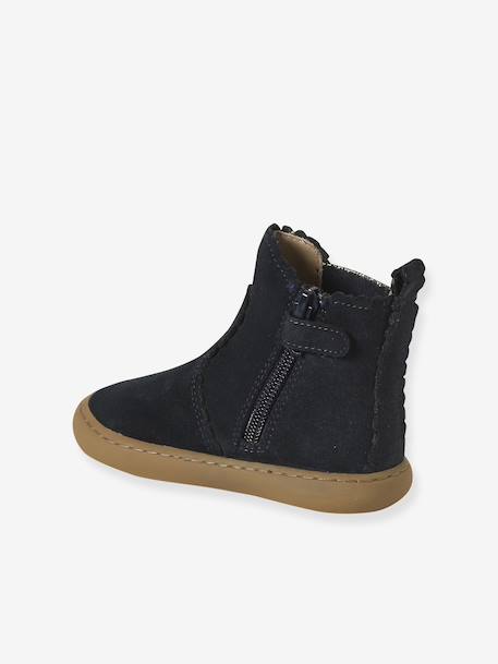 Boots bébé fille cuir zippées marine 3 - vertbaudet enfant 