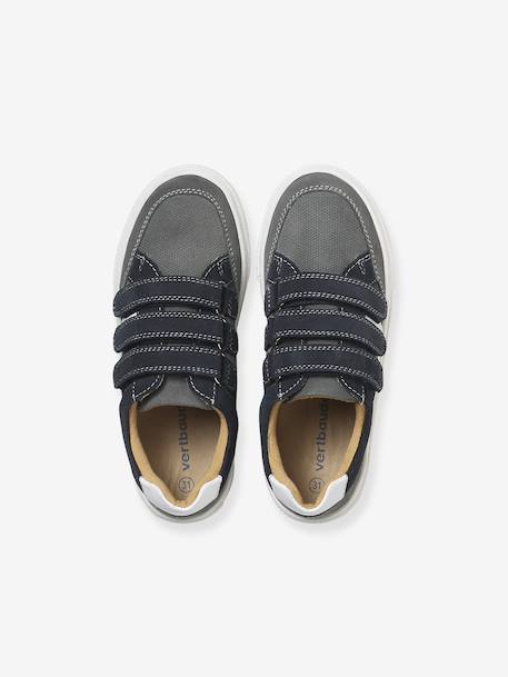 Baskets enfant garçon cuir à scratchs lot gris 5 - vertbaudet enfant 