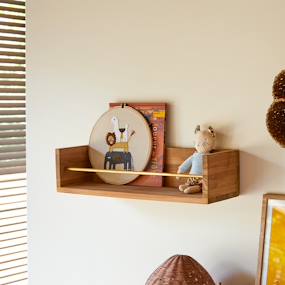 Étagère Murale Dinosaure Brachi - 5 Espaces Rangement, Vert - Pour Chambre Enfant 108x78.5 Cm