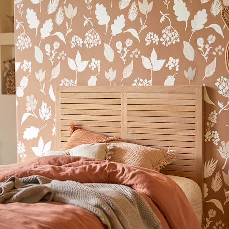 Tête de lit enfant en bois de teck 95 suzette Marron foncé 1 - vertbaudet enfant 