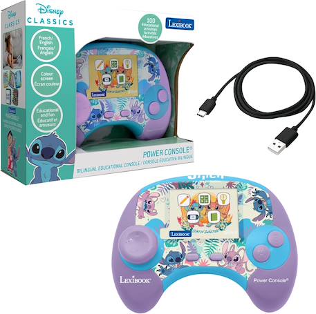 Power console de Jeux éducative Stitch bilingue Français/Anglais avec 100 activités MULTICOLORE 1 - vertbaudet enfant 