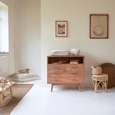 Commode enfant en bois d'acacia 4 tiroirs oslo Naturel 2 - vertbaudet enfant 