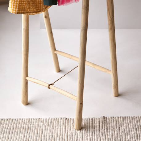 Portant simple enfant en bois de teck 160 kilim Naturel 4 - vertbaudet enfant 