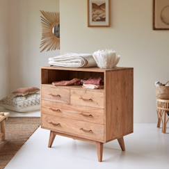 Chambre et rangement-Commode enfant en bois d'acacia 4 tiroirs oslo
