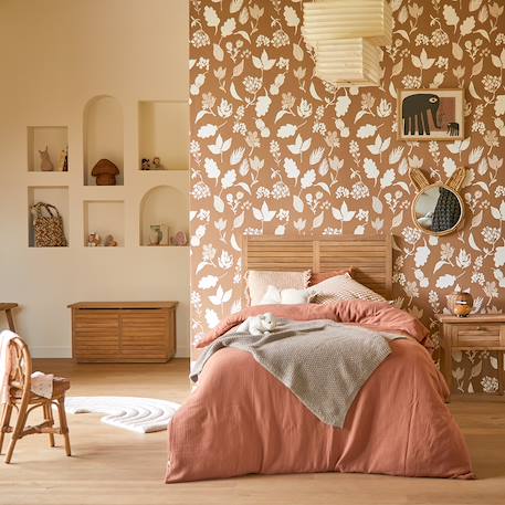 Tête de lit enfant en bois de teck 95 suzette Marron foncé 2 - vertbaudet enfant 