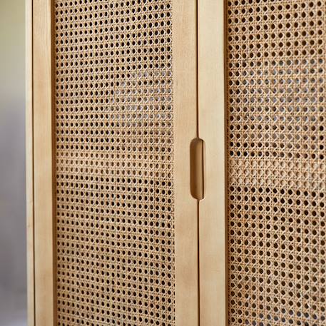 Armoire enfant en bois d'orme massif et cannage luis Naturel 4 - vertbaudet enfant 