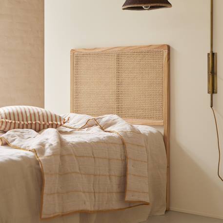 Tête de lit enfant en tiges de rotin cannée 90 cm adèle Naturel 1 - vertbaudet enfant 