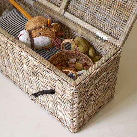 Coffre enfant en fibre naturelle kubu 150 Naturel 3 - vertbaudet enfant 