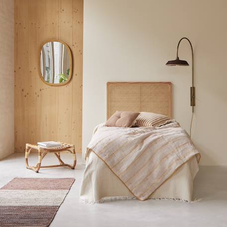 Tête de lit enfant en tiges de rotin cannée 90 cm adèle Naturel 2 - vertbaudet enfant 