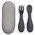 Set de couverts en silicone gris Gris 1 - vertbaudet enfant 