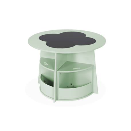 Table effet ardoise et 4 chaises avec rangement pour enfant Blanc+Vert 8 - vertbaudet enfant 