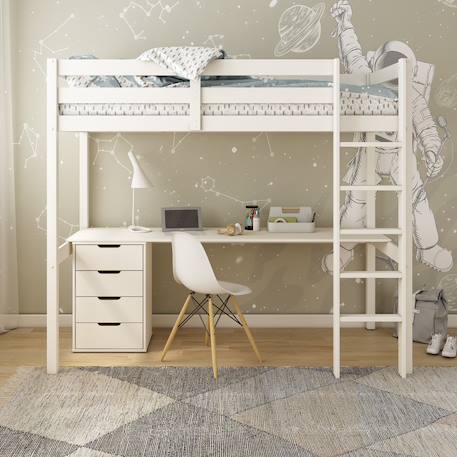 Lit mezzanine pin massif  isidore Blanc 3 - vertbaudet enfant 