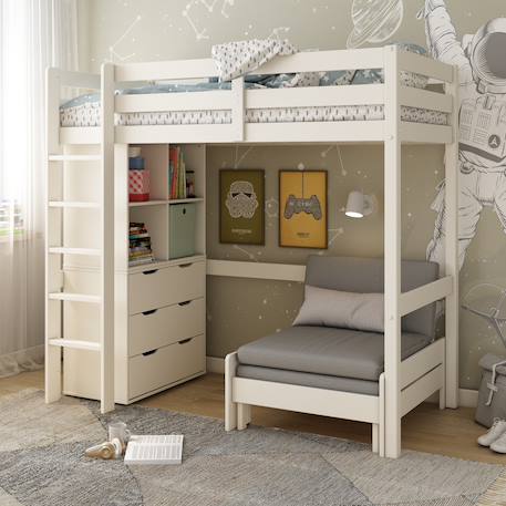 Lit mezzanine pin massif  isidore Blanc 5 - vertbaudet enfant 