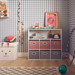 Chambre et rangement-Meuble de rangement pour enfant camille avec 7 compartiments et 6 paniers en velours