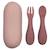Set de couverts en silicone rose Rose 1 - vertbaudet enfant 