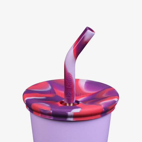 Gobelet en inox 296 ml avec couvercle à paille Bleu+Multi-coloured+Violet 12 - vertbaudet enfant 