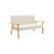 Banquette canapé pour enfant 2 places bouclette et bois d'hévéa l 84 x p 43,5 x h 50cm Blanc 2 - vertbaudet enfant 