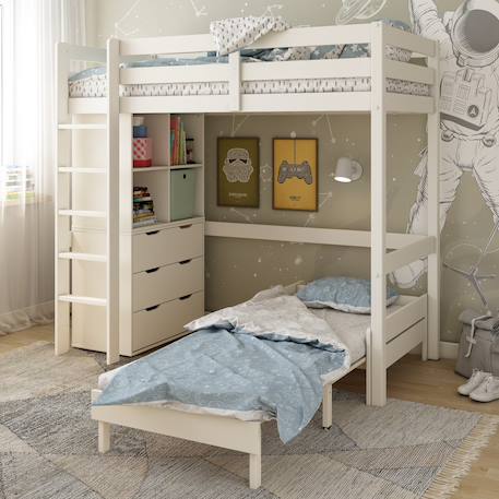 Lit mezzanine pin massif  isidore Blanc 6 - vertbaudet enfant 