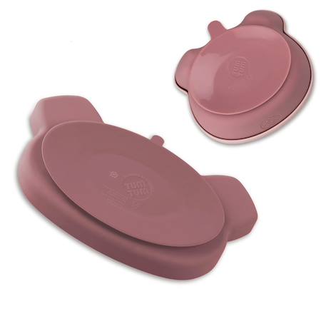 Assiette + bol ventousés en silicone - ourson rose Rose 3 - vertbaudet enfant 