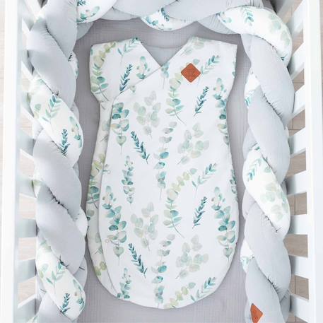 Gigoteuse été légère kimono eucalyptus Eucalyptus, vert, gris 2 - vertbaudet enfant 
